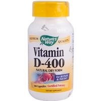 Nature's Way Vitamin D-400, Dry Form Capsules, 100-Count Nature's Way Vitamin D-400, Dry Form Capsules, 100-Count