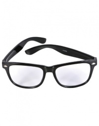 Nerd Glasses Buddy Wayfarer Black Frame Clear Lens Nerd Glasses Buddy Wayfarer Black Frame Clear Lens