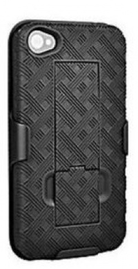 Apple AIP4HOC Shell Holster Combo with Kickstand for Apple iPhone 4 - Non-Retail Packaging - Black Apple AIP4HOC Shell Holster Combo with Kickstand for Apple iPhone 4 - Non-Retail Packaging - Black
