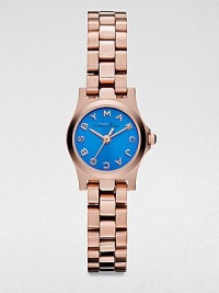 Marc Jacobs Henry Dinky Blue Dial Rose Gold-Tone Stainless Steel Ladies Watch MBM3204 Marc Jacobs Henry Dinky Blue Dial Rose Gold-Tone Stainless Steel Ladies Watch MBM3204