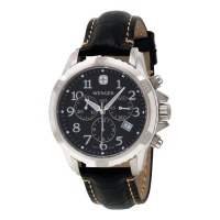 Wenger Men's 78255 GST Chrono Stainless-Steel Black Leather Watch Wenger Men's 78255 GST Chrono Stainless-Steel Black Leather Watch