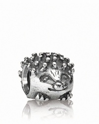 A quill-covered hedgehog charm adds texture and shine to your PANDORA bracelet. A quill-covered hedgehog charm adds texture and shine to your PANDORA bracelet.