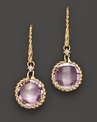 Faceted amethyst adds brilliant color to intricately detailed 18K yellow gold. By Roberto Coin. Faceted amethyst adds brilliant color to intricately detailed 18K yellow gold. By Roberto Coin.
