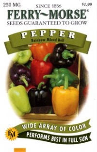 Ferry-Morse 2160 Pepper Seeds, Rainbow Mixed Bell (250 Milligram Packet) Ferry-Morse 2160 Pepper Seeds, Rainbow Mixed Bell (250 Milligram Packet)