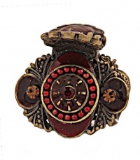 Caravan Small And Dainty Hair Claw Burgundy And Bronze Toppled With Rhinestone In Center Caravan Small And Dainty Hair Claw Burgundy And Bronze Toppled With Rhinestone In Center