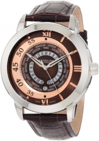 Stuhrling Original Men's 118B.3315K76 Classic World Traveler Swiss Quartz Brown Dial Watch Stuhrling Original Men's 118B.3315K76 Classic World Traveler Swiss Quartz Brown Dial Watch