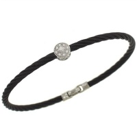NEW LADIES CHARRIOL CELTIC NOIR 18K GOLD STEEL DIAMOND BANGLE BRACELET STACKABLE NEW LADIES CHARRIOL CELTIC NOIR 18K GOLD STEEL DIAMOND BANGLE BRACELET STACKABLE