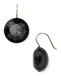 Round faceted stones drop gracefully from sterling silver french wire. Earrings from Juicy Couture. Round faceted stones drop gracefully from sterling silver french wire. Earrings from Juicy Couture.