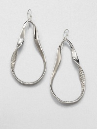 From the Miss Havisham Bel Air Collection. A twisted teardrop design with sparkling Swarovski crystal accents. Rhodium-platingSwarovski crystalsDrop, about 3.25Hook backImported