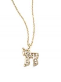 THE LOOKChai sign pendant.10 tcw diamonds14k yellow gold settingLobster claspTHE MEASUREMENTPendant width, about ½Pendant length, about ½Length, about 16ORIGINMade in USA THE LOOKChai sign pendant.10 tcw diamonds14k yellow gold settingLobster claspTHE MEASUREMENTPendant width, about ½Pendant length, about ½Length, about 16ORIGINMade in USA