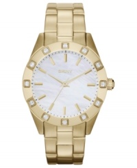 Go for the gold with this stunning timepiece from DKNY. Go for the gold with this stunning timepiece from DKNY.