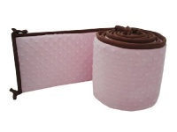 American Baby Company Minky Dot Cradle Bumper with Chocolate Trim, Pink American Baby Company Minky Dot Cradle Bumper with Chocolate Trim, Pink