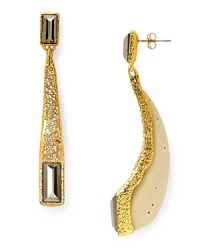 Embellished with a spiked claw, Alexis Bittar's gold and coal-colored earrings are a typically serious style statement from the cool New York designer. Embellished with a spiked claw, Alexis Bittar's gold and coal-colored earrings are a typically serious style statement from the cool New York designer.