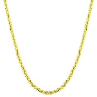 10 Karat Yellow Gold Hollow Rope Chain Necklace (18 Inch) 10 Karat Yellow Gold Hollow Rope Chain Necklace (18 Inch)