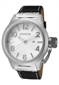 Invicta Men's 1134 Corduba White Dial Black Leather Watch Invicta Men's 1134 Corduba White Dial Black Leather Watch