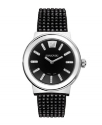 Sophistication and sparkle combine on this timeless Piazza watch by Swarovski. Jet crystal mesh bracelet and round stainless steel case. Black dial features four crystal elements at each marker, logo at twelve o'clock and two silver tone hands. Swiss quartz movement. Water resistant to 30 meters. Two-year limited warranty. Sophistication and sparkle combine on this timeless Piazza watch by Swarovski. Jet crystal mesh bracelet and round stainless steel case. Black dial features four crystal elements at each marker, logo at twelve o'clock and two silver tone hands. Swiss quartz movement. Water resistant to 30 meters. Two-year limited warranty.