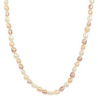 Multi-Color Pink Baroque Freshwater Cultured Pearl Endless Necklace, 100 Multi-Color Pink Baroque Freshwater Cultured Pearl Endless Necklace, 100