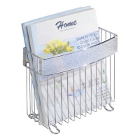 InterDesign Rain Magazine Holder, Clear/Chrome InterDesign Rain Magazine Holder, Clear/Chrome