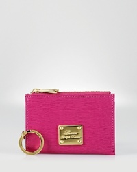 Nothing keeps the little essentials in place like this leather Lauren Ralph Lauren coin case, which features a key ring and lined interior with 2 card slots. Nothing keeps the little essentials in place like this leather Lauren Ralph Lauren coin case, which features a key ring and lined interior with 2 card slots.