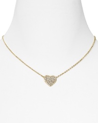 Opt for an accessory with heart. Whether under a crisp white collar or over something cocktail dressier, Michael Kors' pavé pendant is designed to wear close. Opt for an accessory with heart. Whether under a crisp white collar or over something cocktail dressier, Michael Kors' pavé pendant is designed to wear close.