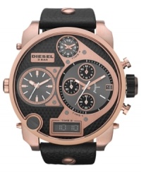 A versatile sport watch styled with trendy rose-gold hues from Diesel. A versatile sport watch styled with trendy rose-gold hues from Diesel.