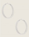 GUESS Silver-Tone Textured Triple Hoop Earring, SILVER