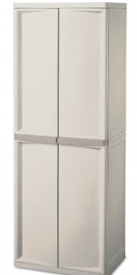 Sterilite 01428501 4-Shelf Utility Cabinet with Putty Handles, Platinum Sterilite 01428501 4-Shelf Utility Cabinet with Putty Handles, Platinum