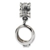 Sterling Silver CZ Engagement Ring Dangle Bead **Fits Perfectly with Pandora Trollbead Moress Chamilia and compatible European Charm Bead Brands.