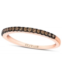 A slim, sparkling sensation. Le Vian's pretty band features pave-set chocolate diamonds (1/4 ct. t.w.) in a 14k rose gold band. Size 7. A slim, sparkling sensation. Le Vian's pretty band features pave-set chocolate diamonds (1/4 ct. t.w.) in a 14k rose gold band. Size 7.