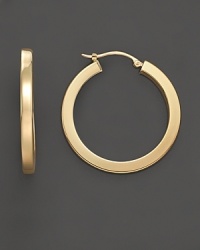 14Kt Gold Square Polished Tube Hoop 14Kt Gold Square Polished Tube Hoop