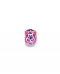 Purple cubic zirconia accents shine at the centers of purple enamel flowers on a pink background, surrounded by sterling silver in this cheerful bead. Donatella is a playful collection of charm bracelets and necklaces that can be personalized to suit your style! Available exclusively at Macy's. Purple cubic zirconia accents shine at the centers of purple enamel flowers on a pink background, surrounded by sterling silver in this cheerful bead. Donatella is a playful collection of charm bracelets and necklaces that can be personalized to suit your style! Available exclusively at Macy's.