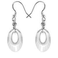 Ashley Arthur Crystal Vue.925 Silver 20mm White Helios Pendant Crystal Earrings Made with Swarovski Ashley Arthur Crystal Vue.925 Silver 20mm White Helios Pendant Crystal Earrings Made with Swarovski