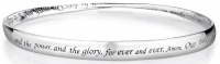 Sterling Silver Lord's Prayer Bangle Bracelet Sterling Silver Lord's Prayer Bangle Bracelet