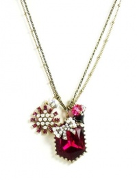 Betsey Johnson Iconic Fabulous Fuschia Crystal Bow Necklace Betsey Johnson Iconic Fabulous Fuschia Crystal Bow Necklace