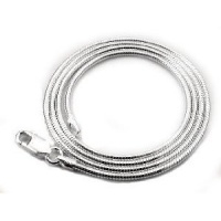 Bling Jewelry 2mm Italian 040 Gauge Sterling Silver Snake Chain Necklace 20in Bling Jewelry 2mm Italian 040 Gauge Sterling Silver Snake Chain Necklace 20in
