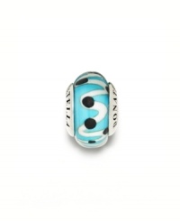 A playful pattern in turquoise Murano glass with black dots pops from this sterling silver bead. Donatella is a playful collection of charm bracelets and necklaces that can be personalized to suit your style! Available exclusively at Macy's. A playful pattern in turquoise Murano glass with black dots pops from this sterling silver bead. Donatella is a playful collection of charm bracelets and necklaces that can be personalized to suit your style! Available exclusively at Macy's.