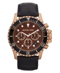 A handsome juxtaposition of color adds sophistication to this Everest watch from Michael Kors. A handsome juxtaposition of color adds sophistication to this Everest watch from Michael Kors.