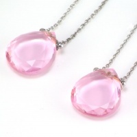 Emporio Armani Sterling Silver with Pink Crystal Earrings Emporio Armani Sterling Silver with Pink Crystal Earrings