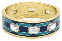 Anne Klein Deco'ed Out Gold-Tone Wide Ivory and Turquoise Enamel Bangle Bracelet Anne Klein Deco'ed Out Gold-Tone Wide Ivory and Turquoise Enamel Bangle Bracelet