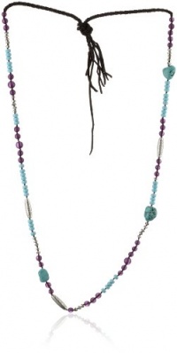 Lucky Brand Way We Wore Multi-Stone Strand Leather Necklace Lucky Brand Way We Wore Multi-Stone Strand Leather Necklace
