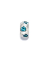 With cool, crisp teal accents that resemble the Mediterranean, this bead features teal cubic zirconia accents set in sterling silver. Donatella is a playful collection of charm bracelets and necklaces that can be personalized to suit your style! Available exclusively at Macy's. With cool, crisp teal accents that resemble the Mediterranean, this bead features teal cubic zirconia accents set in sterling silver. Donatella is a playful collection of charm bracelets and necklaces that can be personalized to suit your style! Available exclusively at Macy's.