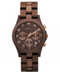 Espresso shades and allover cool make this Henry collection watch from Marc by Marc Jacobs the perfect morning eye-opener. Espresso shades and allover cool make this Henry collection watch from Marc by Marc Jacobs the perfect morning eye-opener.