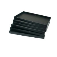 6 Black Faux Leather Jewelry Display Trays Showcase Displays 6 Black Faux Leather Jewelry Display Trays Showcase Displays