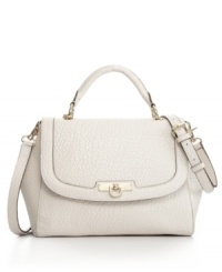 A timeless style that exudes classic, feminine appeal. The French Grain Flap Tote from DKNY features a versatile silhouette and shiny goldtone hardware for a touch of added posh. A timeless style that exudes classic, feminine appeal. The French Grain Flap Tote from DKNY features a versatile silhouette and shiny goldtone hardware for a touch of added posh.