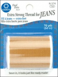 Coats & Clark Extra Strong Jean Thread 70 Yds-Golden Coats & Clark Extra Strong Jean Thread 70 Yds-Golden