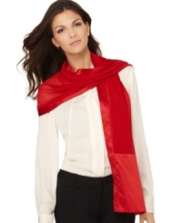 Whisper romance with this elegant wrap trimmed with soft satin by Style&co. Whisper romance with this elegant wrap trimmed with soft satin by Style&co.