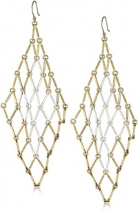 Lucky Brand Two-Tone Mesh Bar Earrings