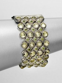 EXCLUSIVELY AT SAKS. From the Irma Collection. Faceted lemon citrine set in a sterling silver multi-row design, accented in complimentary peridot stones. Lemon citrine and peridotSterling silverLength, about 7Push lock closureImported EXCLUSIVELY AT SAKS. From the Irma Collection. Faceted lemon citrine set in a sterling silver multi-row design, accented in complimentary peridot stones. Lemon citrine and peridotSterling silverLength, about 7Push lock closureImported