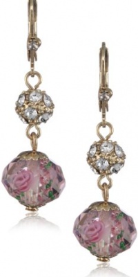 Betsey Johnson Tzarina Princess Pink Flower Bead Drop Earrings Betsey Johnson Tzarina Princess Pink Flower Bead Drop Earrings