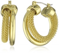 Anne Klein ARCADIA Gold-Tone Mesh Hoop Earrings Anne Klein ARCADIA Gold-Tone Mesh Hoop Earrings
